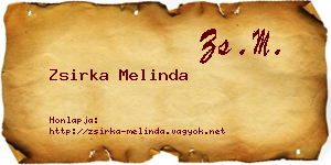 Zsirka Melinda névjegykártya